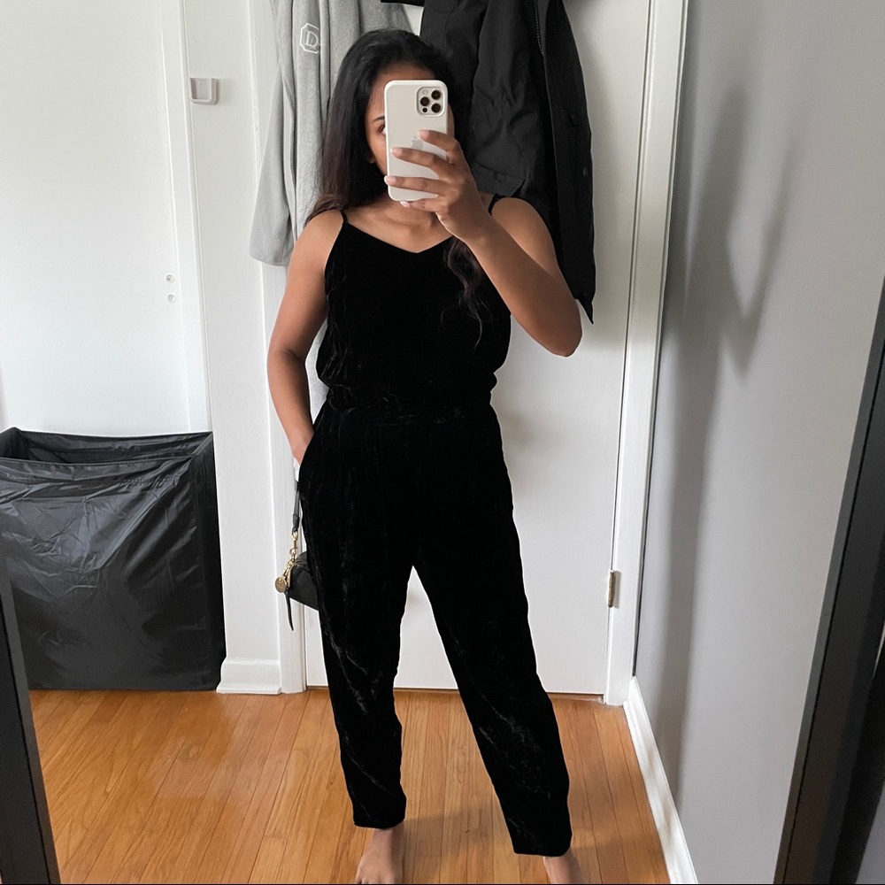 Black Velvet Jumpsuit